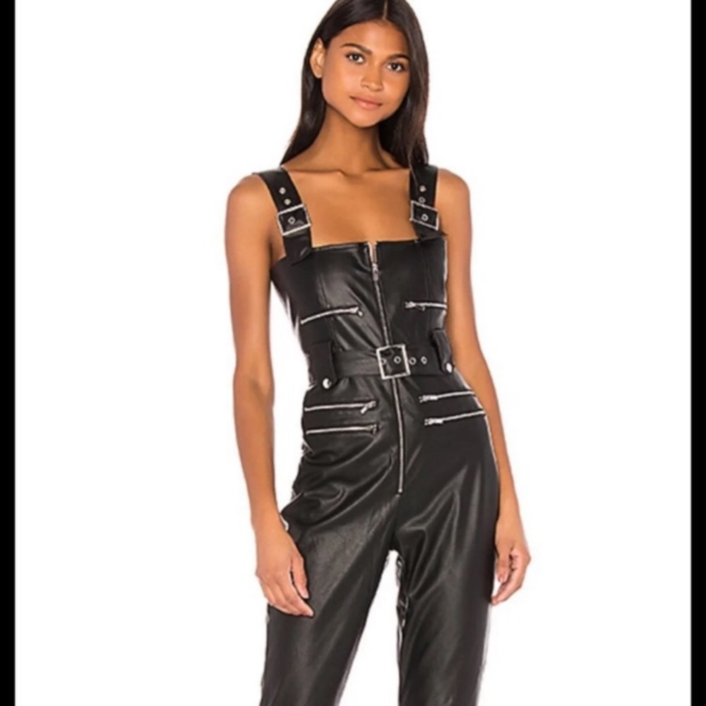 BRAND NEW!! Vegan Leather Moto Overall SizeXS